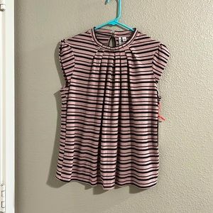 Pleated Neck Textured Blouse